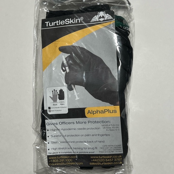 TurtleSkin Alpha Plus Cut Needle Search Gloves Law Enforcement Tactical Men’s - Picture 1 of 4